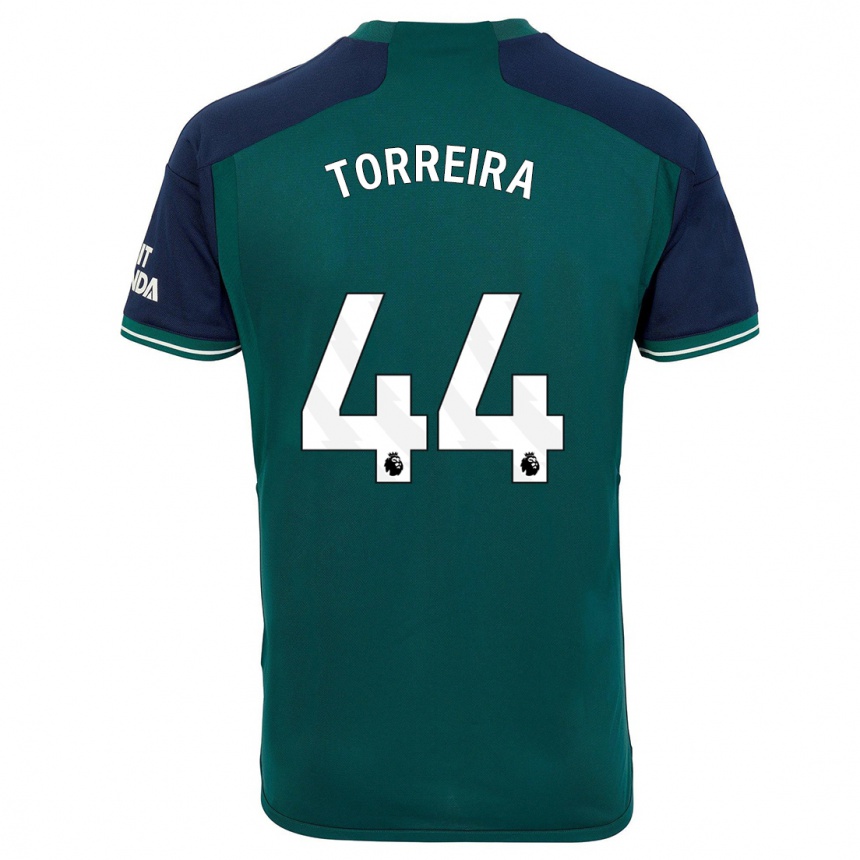 Kids  Lucas Torreira #44 Green Third Jersey 2023/24 T-Shirt