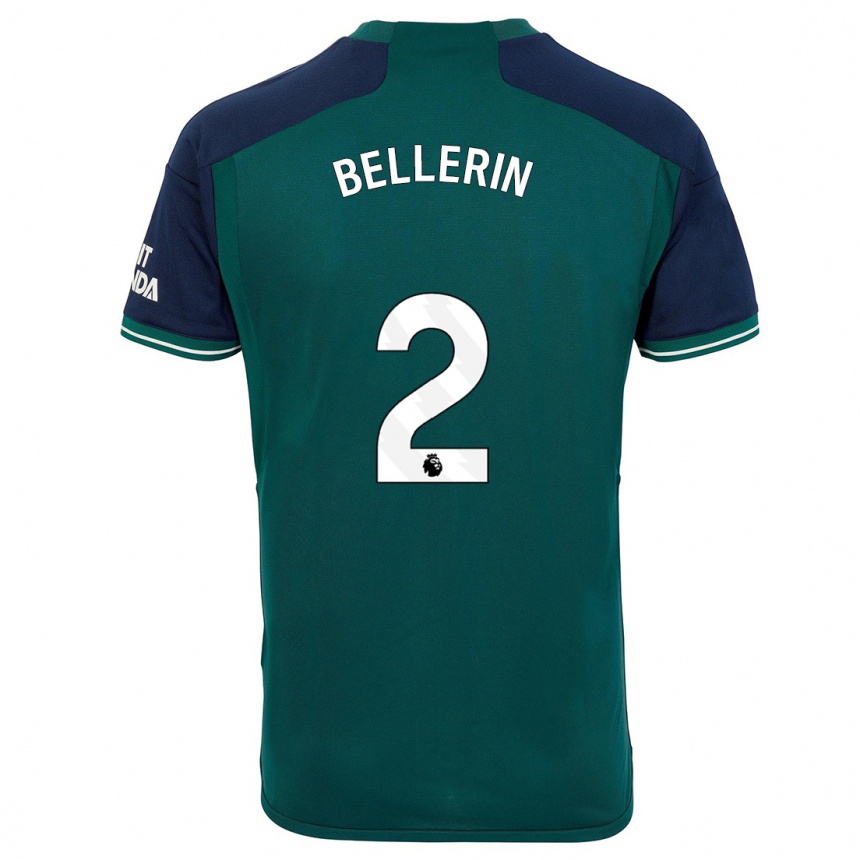 Kids  Hector Bellerin #2 Green Third Jersey 2023/24 T-Shirt