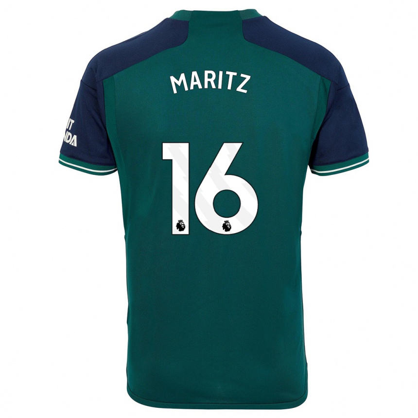 Kids  Noelle Maritz #16 Green Third Jersey 2023/24 T-Shirt