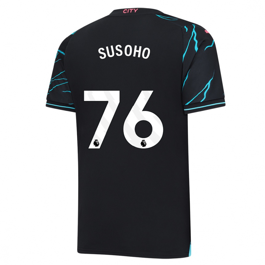 Kids  Mahamadou Susoho #76 Dark Blue Third Jersey 2023/24 T-Shirt