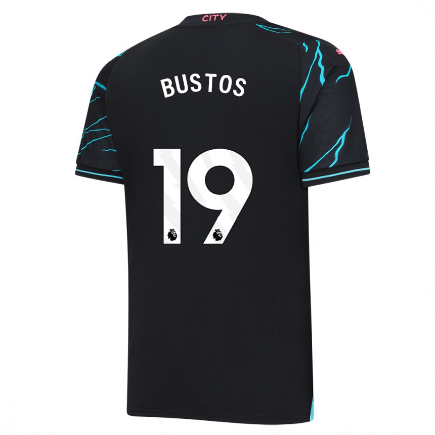 Kids  Nahuel Bustos #19 Dark Blue Third Jersey 2023/24 T-Shirt