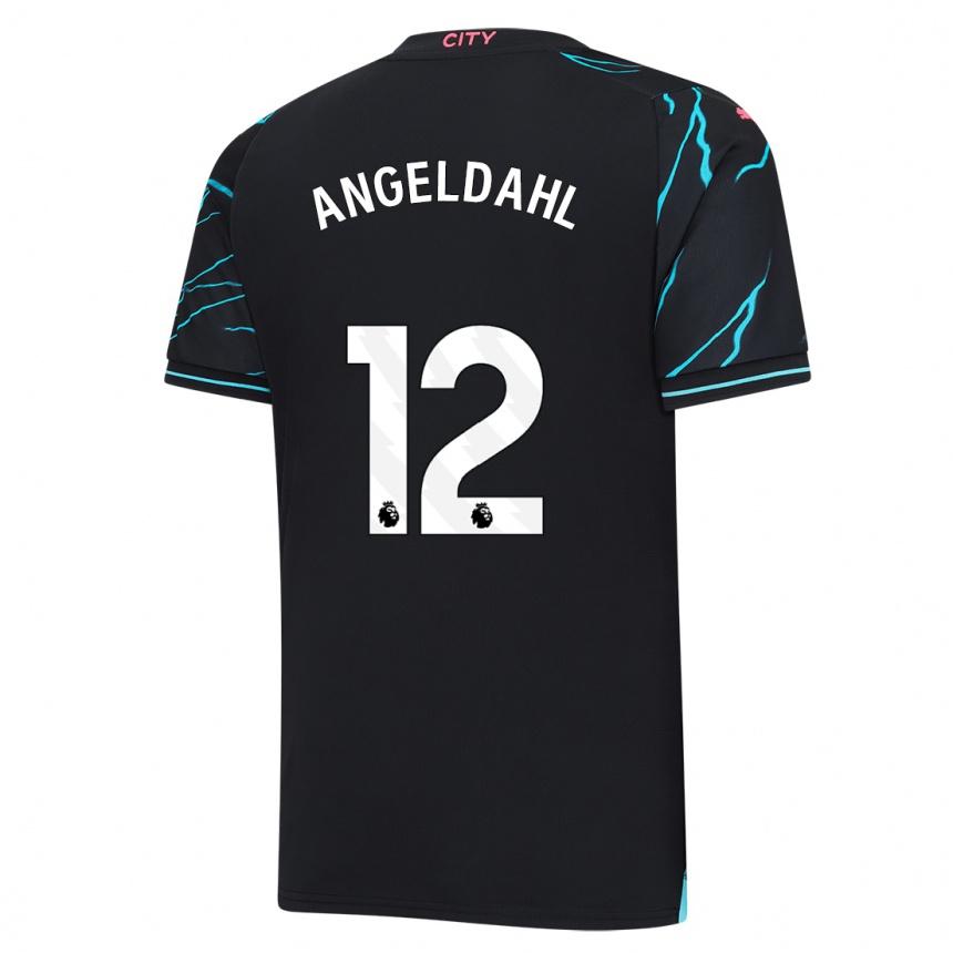 Kids  Filippa Angeldahl #12 Dark Blue Third Jersey 2023/24 T-Shirt