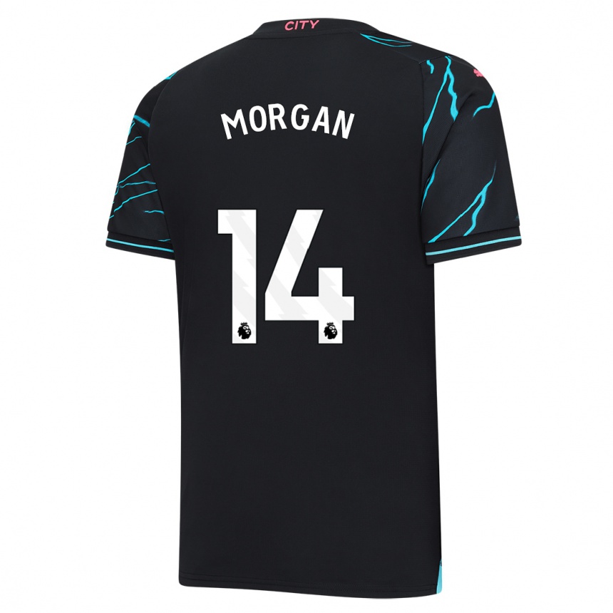 Kids  Esme Morgan #14 Dark Blue Third Jersey 2023/24 T-Shirt