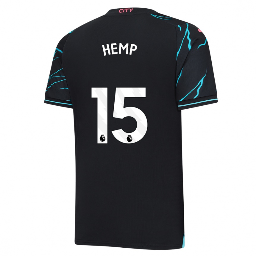 Kids  Lauren Hemp #15 Dark Blue Third Jersey 2023/24 T-Shirt