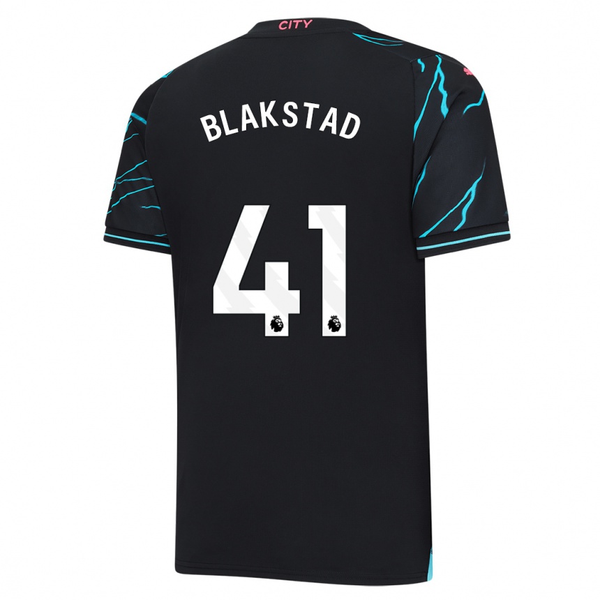 Kids  Julie Blakstad #41 Dark Blue Third Jersey 2023/24 T-Shirt