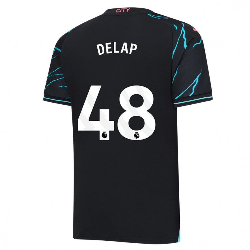 Kids  Liam Delap #48 Dark Blue Third Jersey 2023/24 T-Shirt