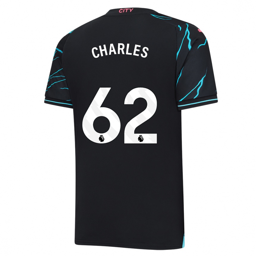 Kids  Shea Charles #62 Dark Blue Third Jersey 2023/24 T-Shirt