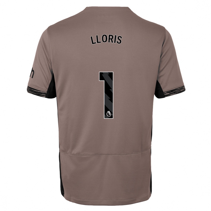 Kids  Hugo Lloris #1 Dark Beige Third Jersey 2023/24 T-Shirt