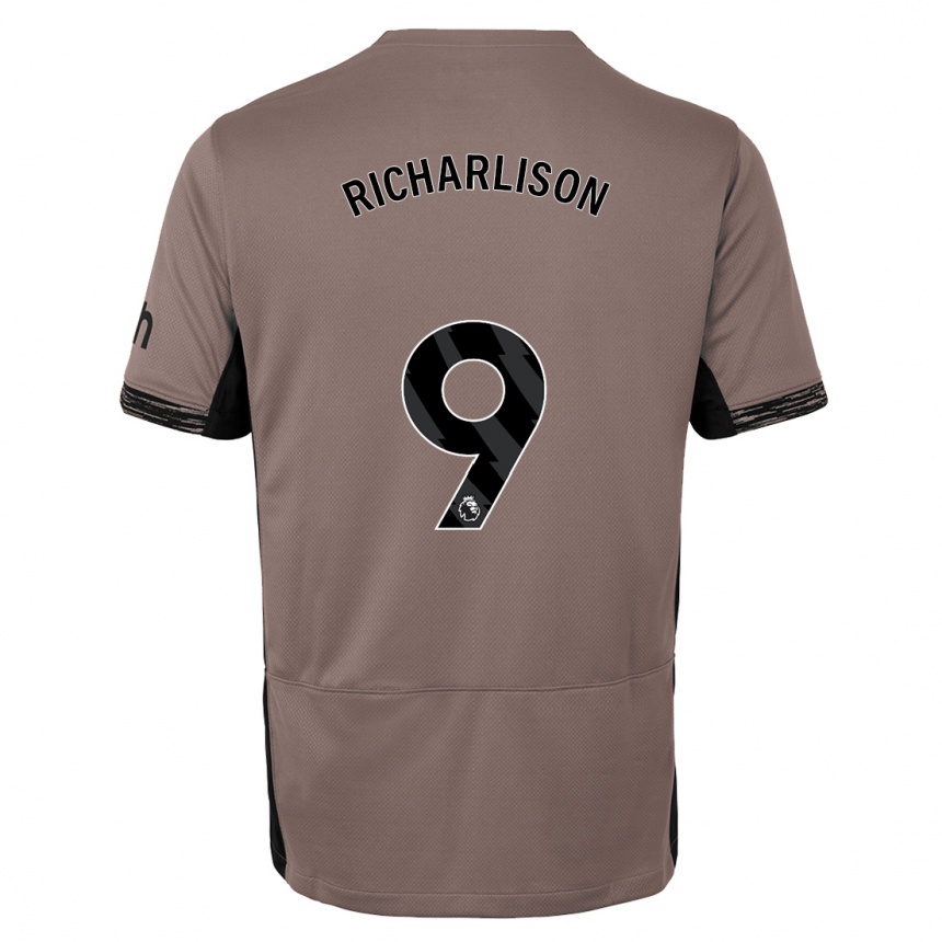 Kids  Richarlison #9 Dark Beige Third Jersey 2023/24 T-Shirt