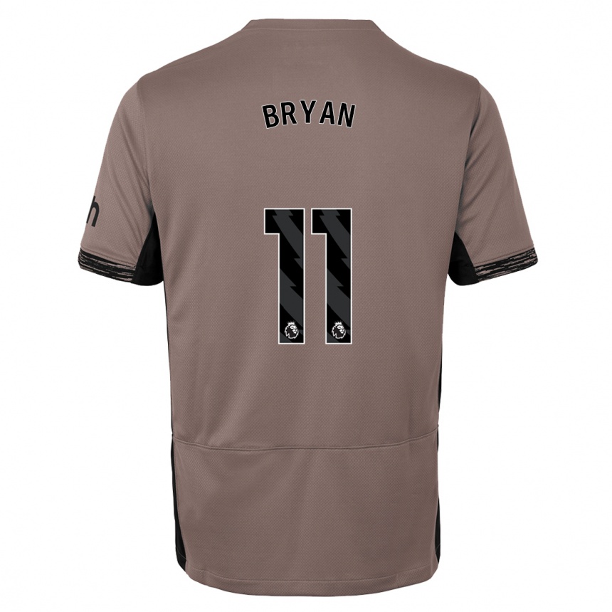 Kids  Bryan Gil #11 Dark Beige Third Jersey 2023/24 T-Shirt