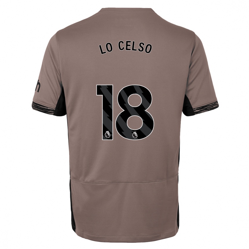 Kids  Giovani Lo Celso #18 Dark Beige Third Jersey 2023/24 T-Shirt