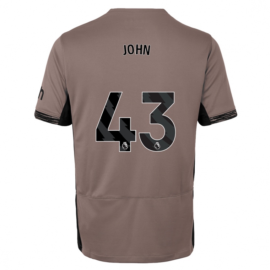 Kids  Nile John #43 Dark Beige Third Jersey 2023/24 T-Shirt