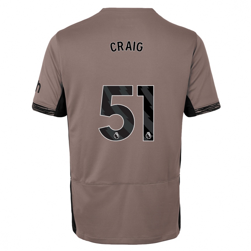 Kids  Matthew Craig #51 Dark Beige Third Jersey 2023/24 T-Shirt