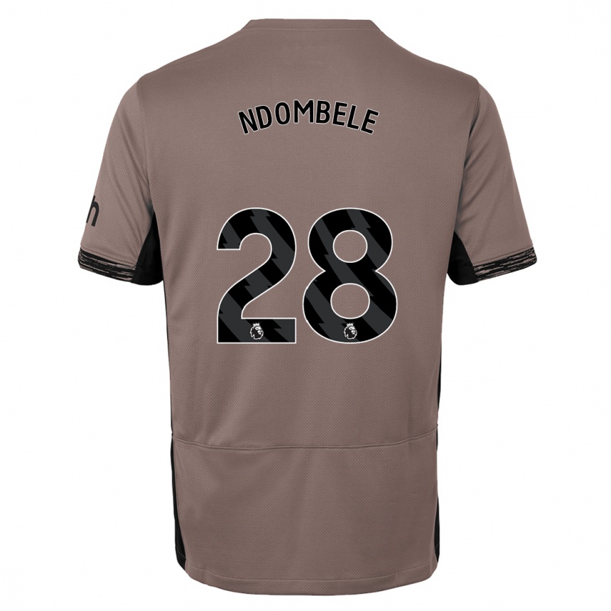 Kids  Tanguy Ndombele #28 Dark Beige Third Jersey 2023/24 T-Shirt