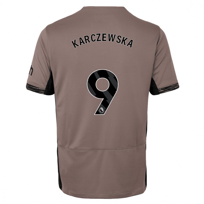 Kids  Nikola Karczewska #9 Dark Beige Third Jersey 2023/24 T-Shirt