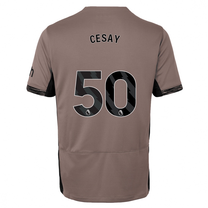 Kids  Kallum Cesay #50 Dark Beige Third Jersey 2023/24 T-Shirt