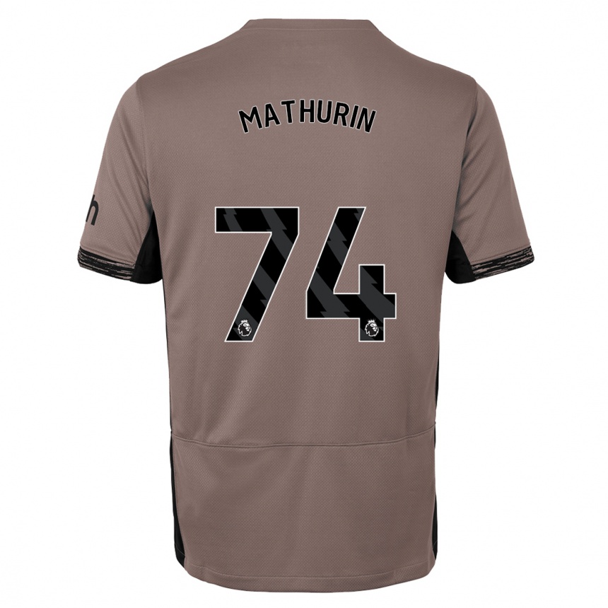 Kids  Roshaun Mathurin #74 Dark Beige Third Jersey 2023/24 T-Shirt