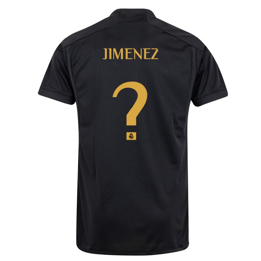 Kids  Alejandro Jimenez #0 Black Third Jersey 2023/24 T-Shirt