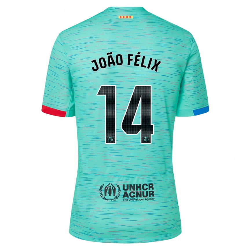 Kids  Joao Felix #14 Light Aqua Third Jersey 2023/24 T-Shirt