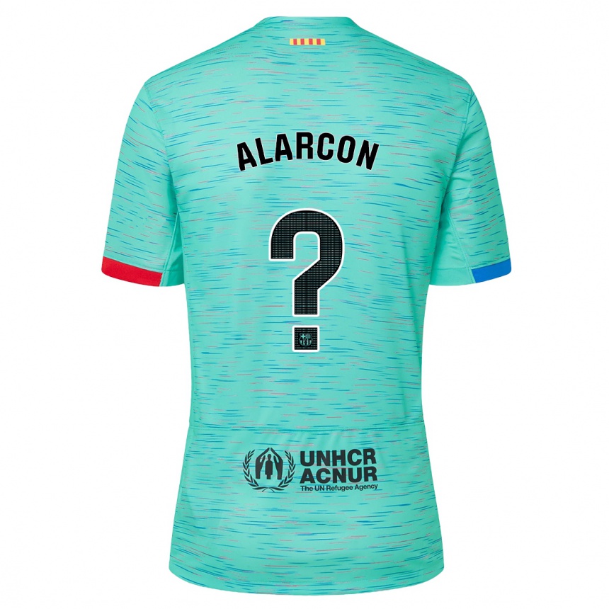 Kids  Angel Alarcon #0 Light Aqua Third Jersey 2023/24 T-Shirt