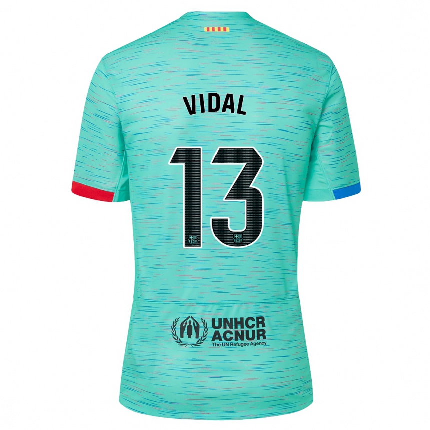 Kids  Marc Vidal #13 Light Aqua Third Jersey 2023/24 T-Shirt