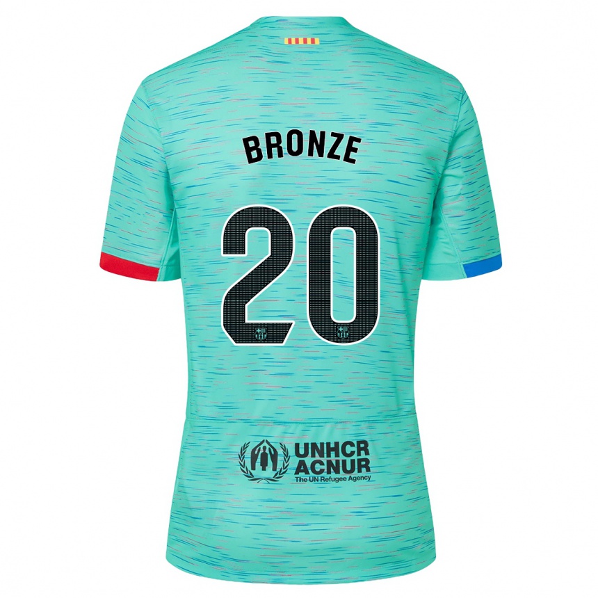 Kids  Lucy Bronze #20 Light Aqua Third Jersey 2023/24 T-Shirt