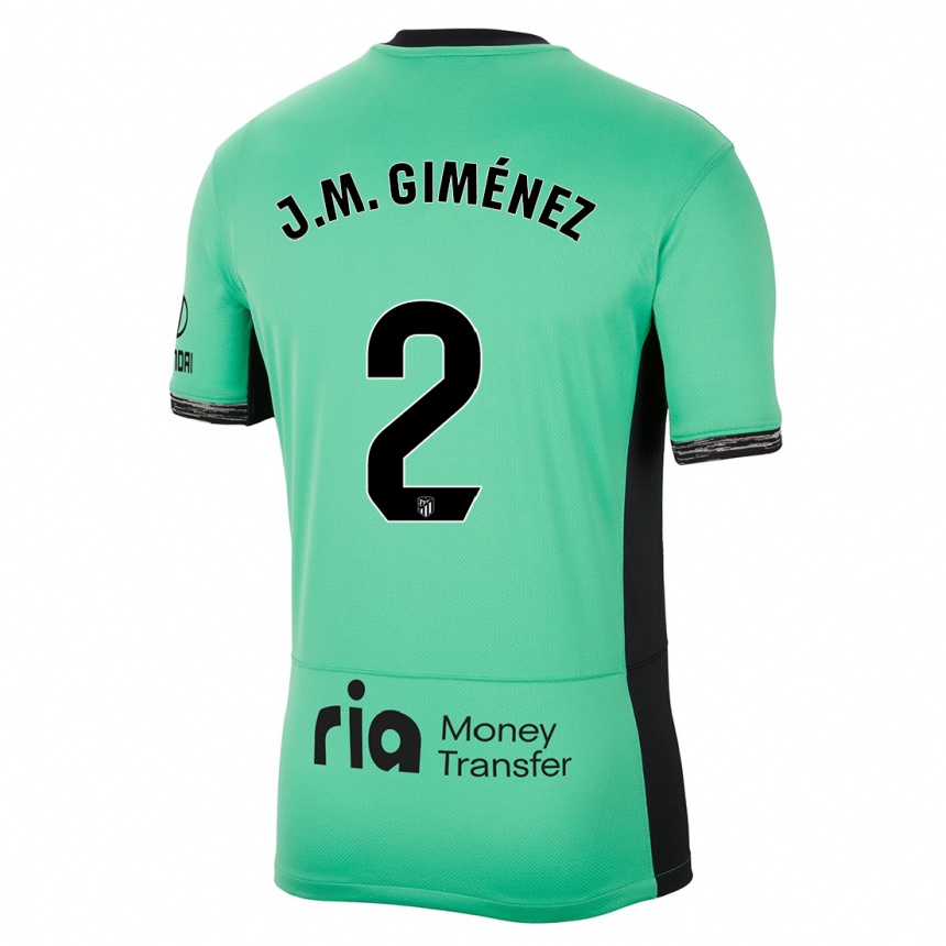 Kids  Jose Maria Gimenez #2 Spring Green Third Jersey 2023/24 T-Shirt