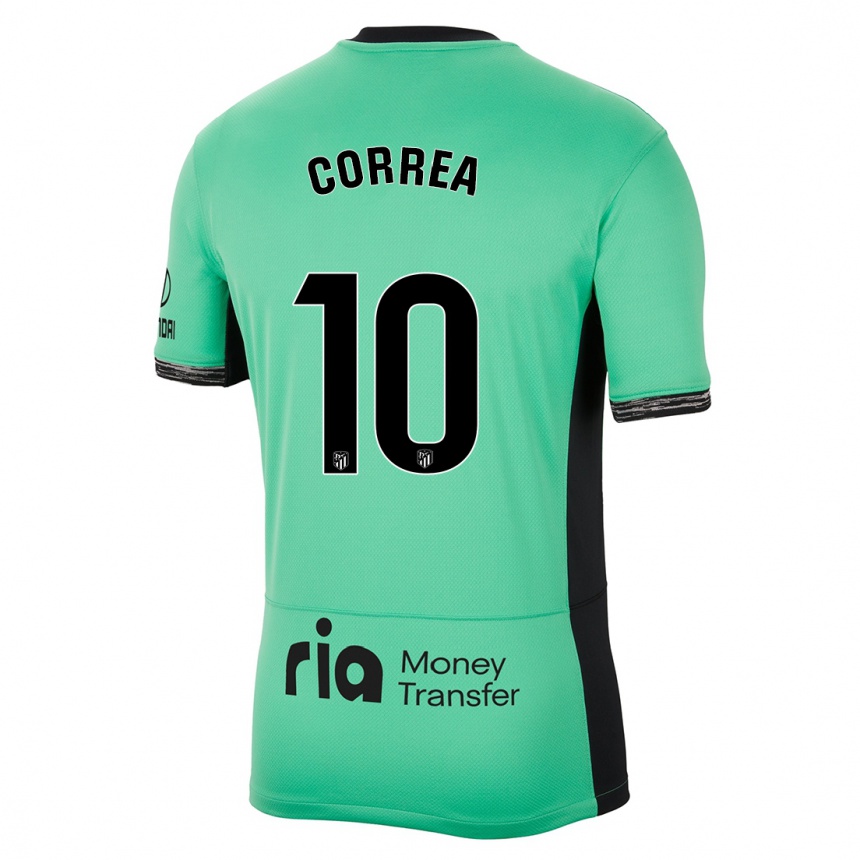 Kids  Angel Correa #10 Spring Green Third Jersey 2023/24 T-Shirt