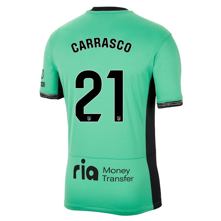 Kids  Yannick Carrasco #21 Spring Green Third Jersey 2023/24 T-Shirt