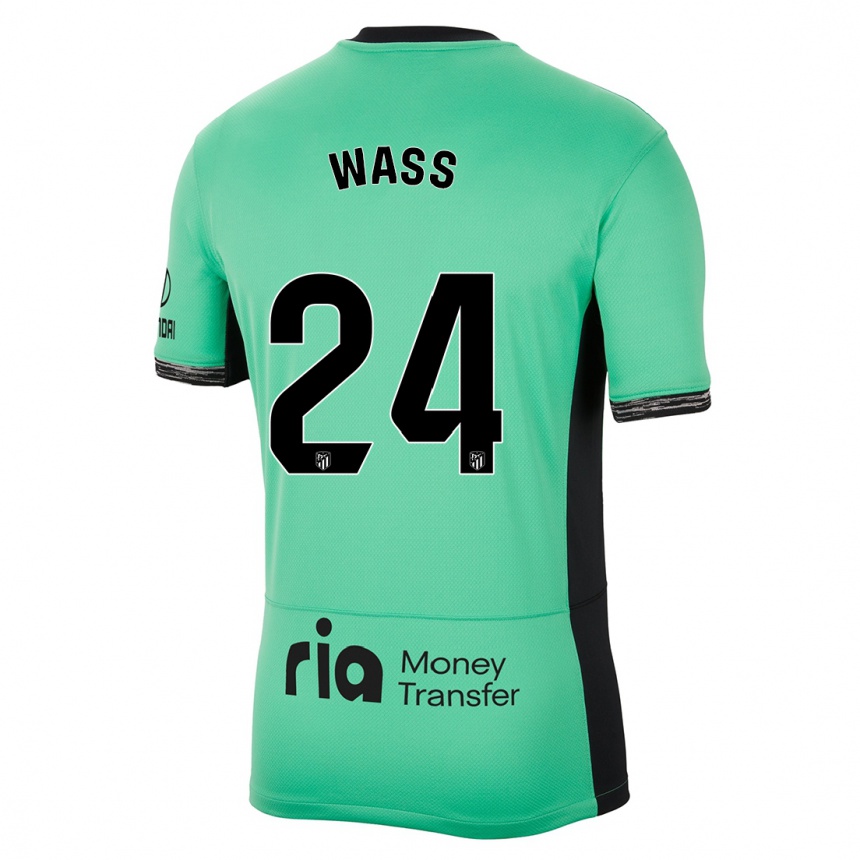 Kids  Daniel Wass #24 Spring Green Third Jersey 2023/24 T-Shirt