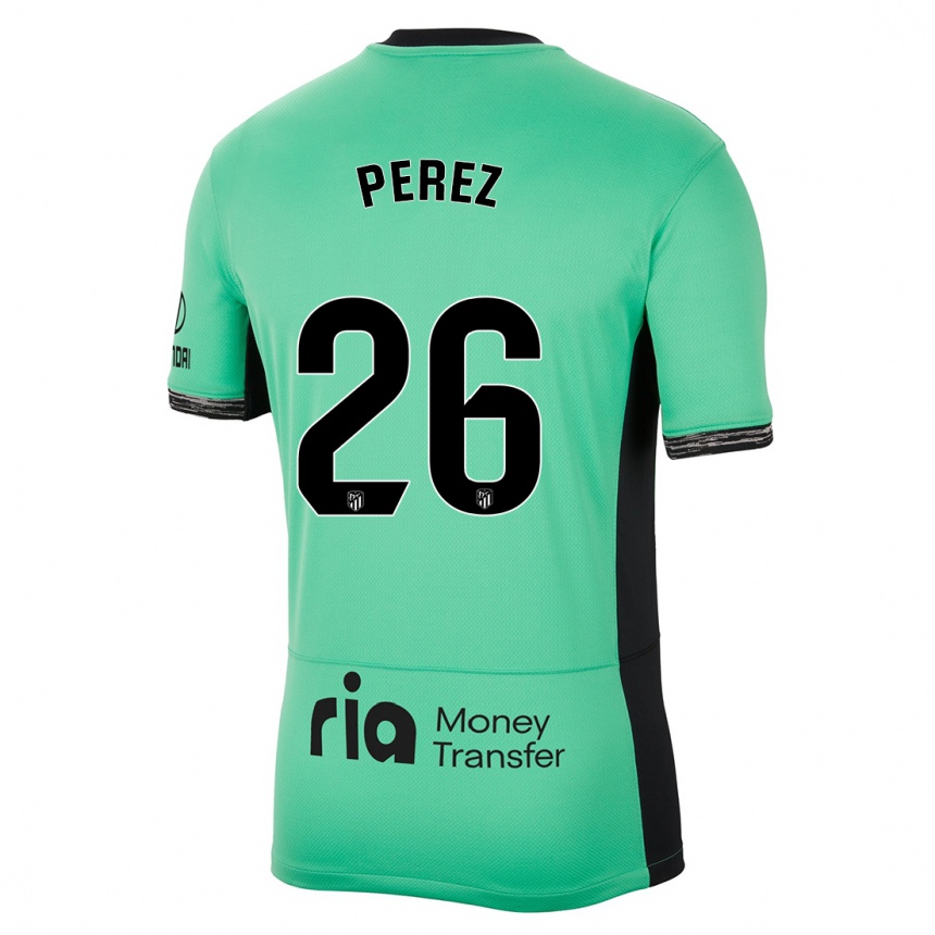 Kids  Xenia Perez #26 Spring Green Third Jersey 2023/24 T-Shirt