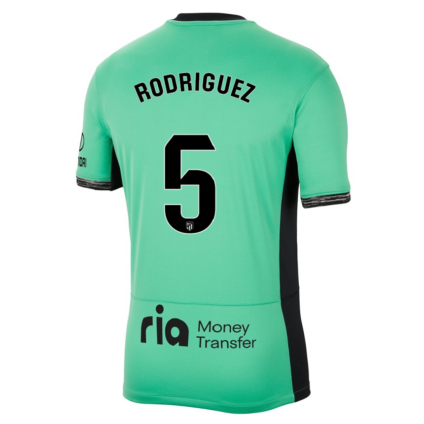 Kids  Cinta Rodriguez #5 Spring Green Third Jersey 2023/24 T-Shirt