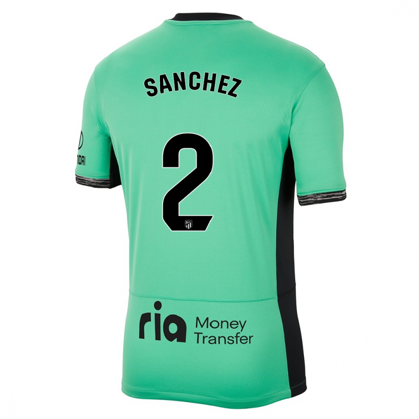 Kids  Ricard Sanchez #2 Spring Green Third Jersey 2023/24 T-Shirt