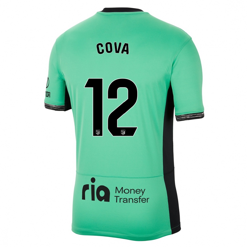 Kids  Adrian Cova #12 Spring Green Third Jersey 2023/24 T-Shirt