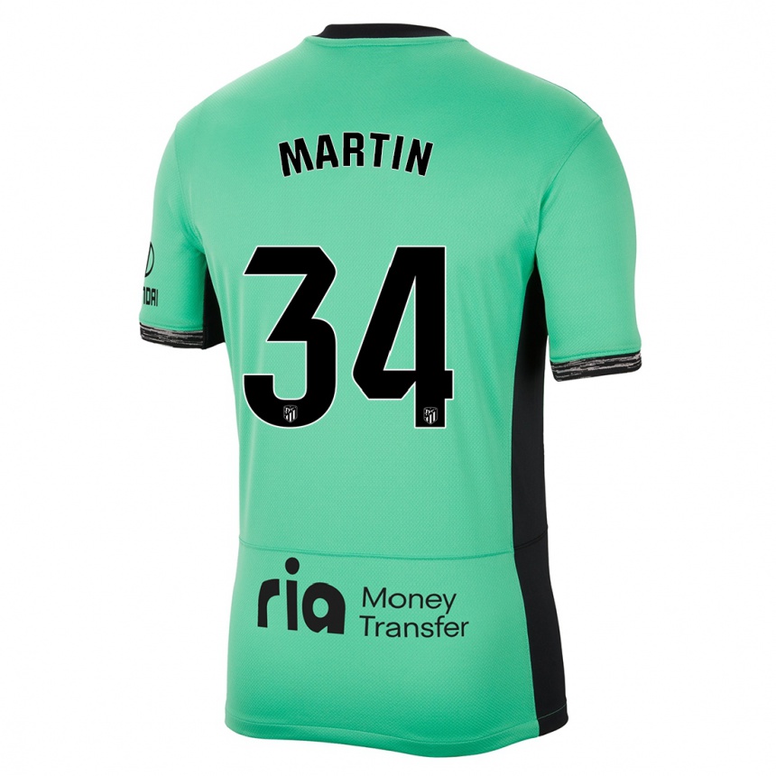 Kids  Carlos Martin #34 Spring Green Third Jersey 2023/24 T-Shirt