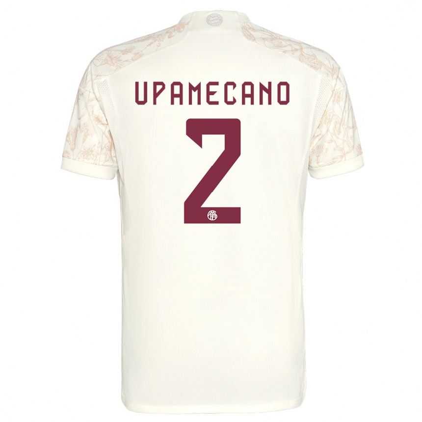 Kids  Dayot Upamecano #2 Off White Third Jersey 2023/24 T-Shirt