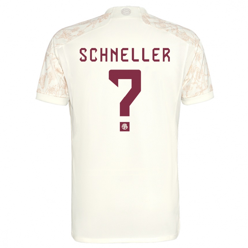 Kids  Lukas Schneller #0 Off White Third Jersey 2023/24 T-Shirt