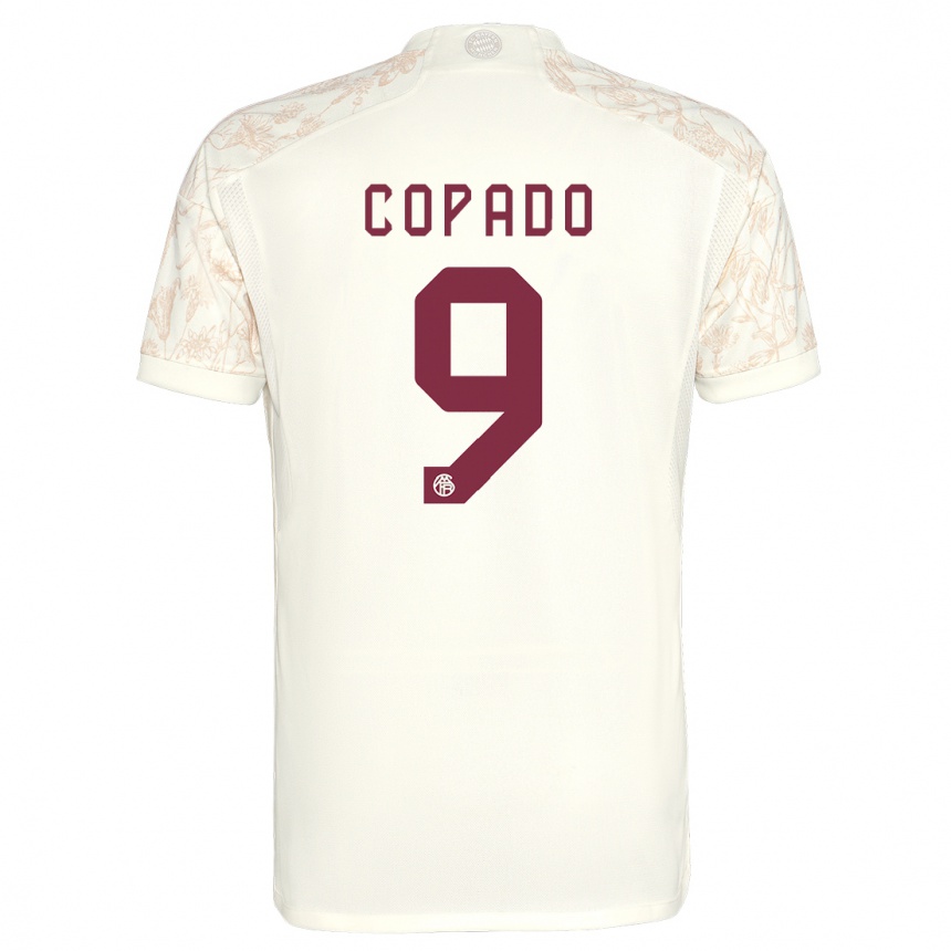 Kids  Lucas Copado #9 Off White Third Jersey 2023/24 T-Shirt