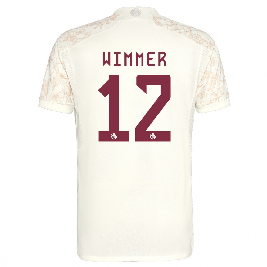 Kids  Benedikt Wimmer #12 Off White Third Jersey 2023/24 T-Shirt