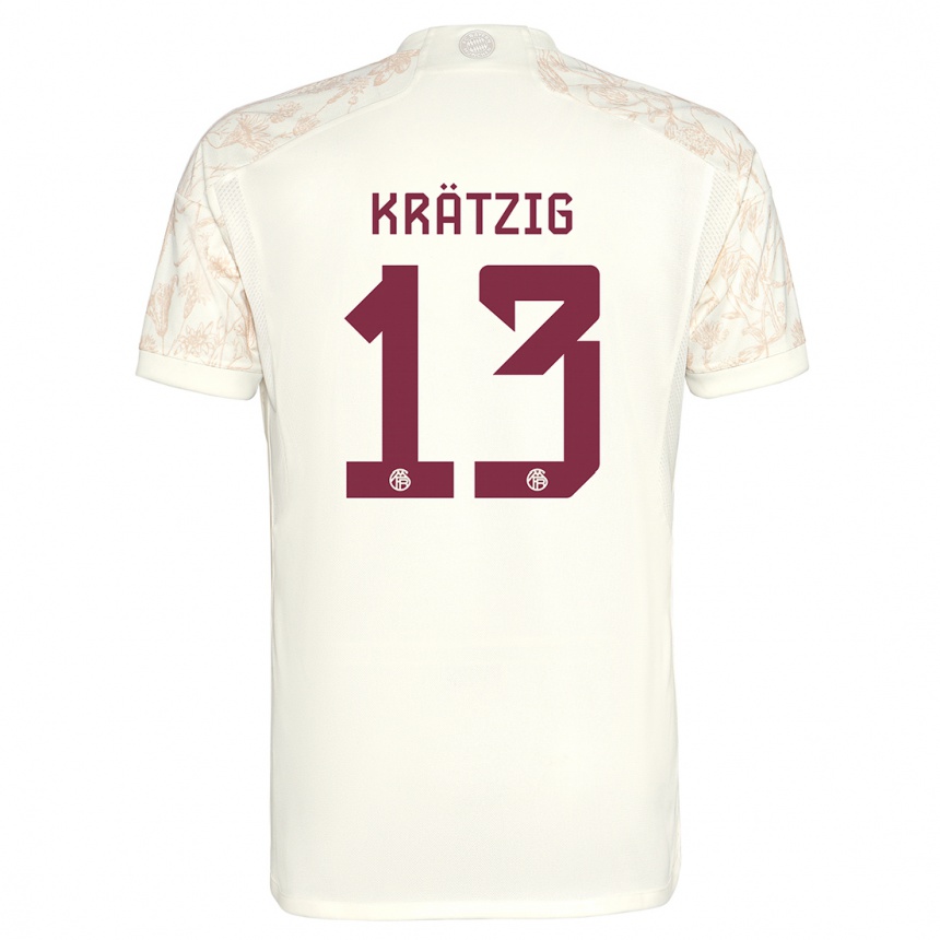 Kids  Frans Krätzig #13 Off White Third Jersey 2023/24 T-Shirt