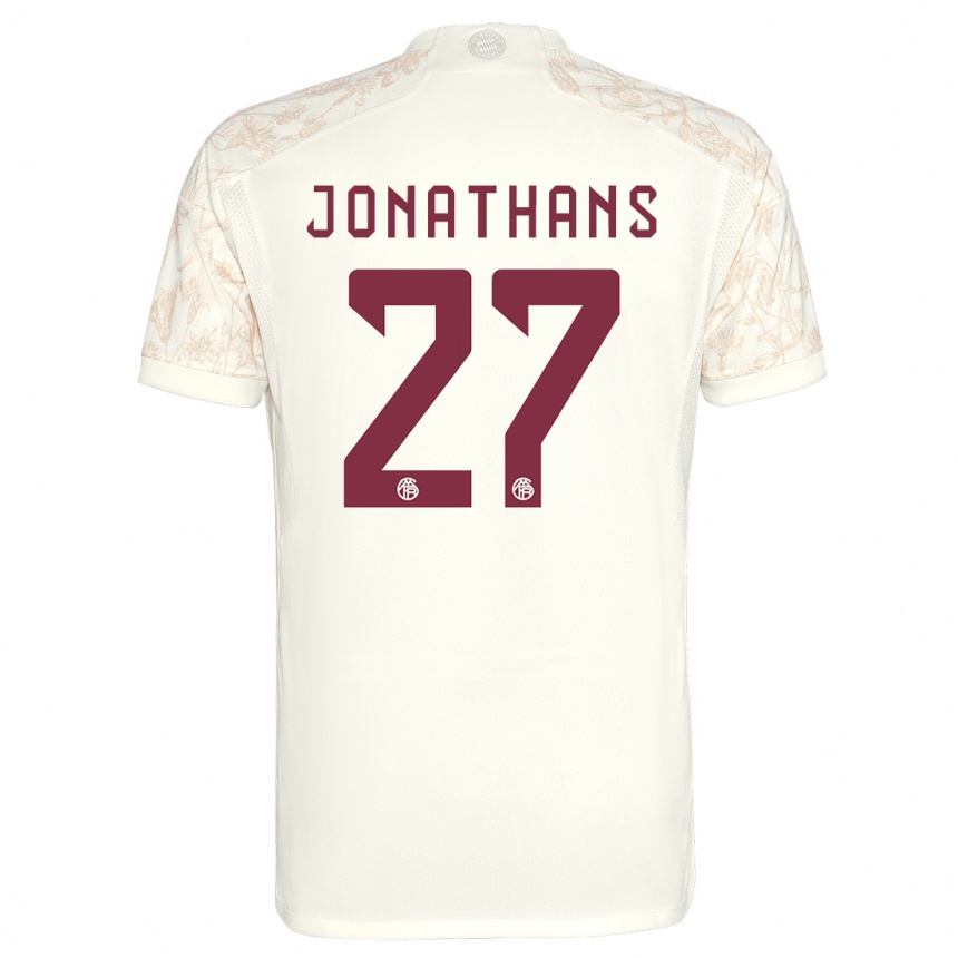 Kids  David Jonathans #27 Off White Third Jersey 2023/24 T-Shirt