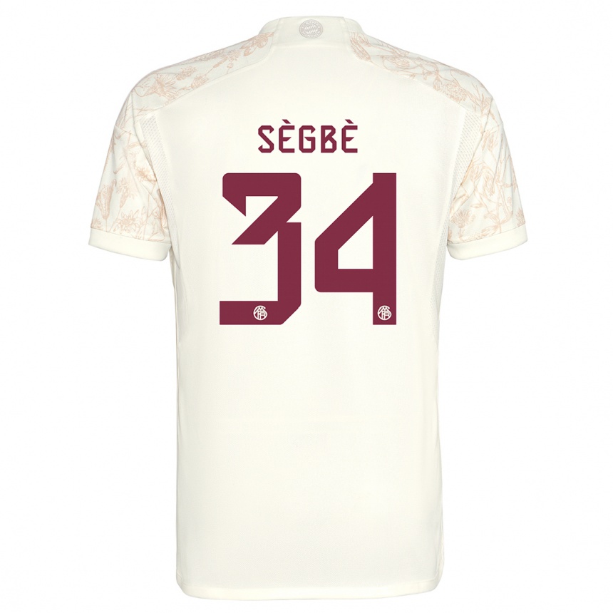 Kids  Désiré Sègbè #34 Off White Third Jersey 2023/24 T-Shirt