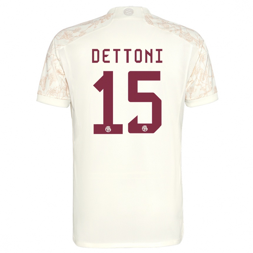 Kids  Grayson Dettoni #15 Off White Third Jersey 2023/24 T-Shirt