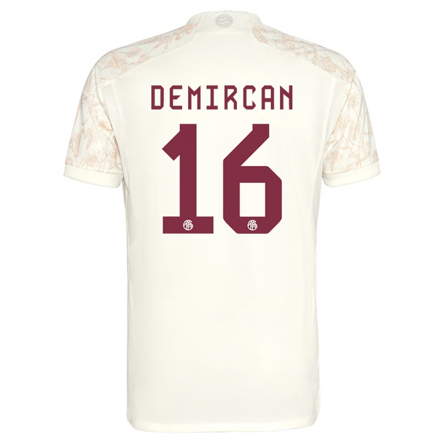 Kids  Emirhan Demircan #16 Off White Third Jersey 2023/24 T-Shirt