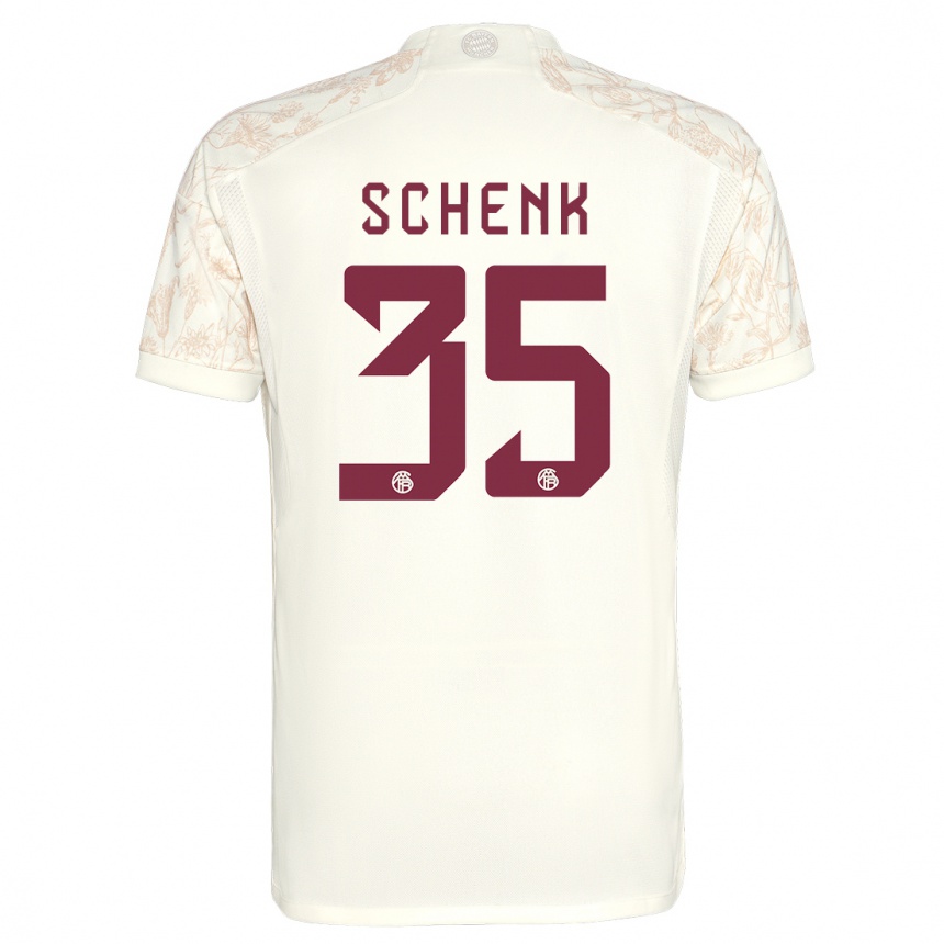 Kids  Johannes Schenk #35 Off White Third Jersey 2023/24 T-Shirt