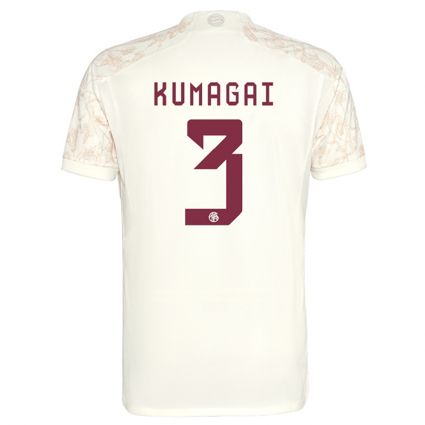 Kids  Saki Kumagai #3 Off White Third Jersey 2023/24 T-Shirt