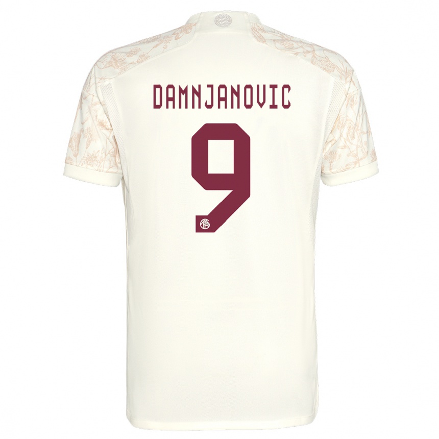 Kids  Jovana Damnjanovic #9 Off White Third Jersey 2023/24 T-Shirt