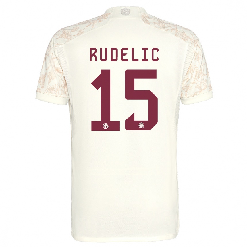 Kids  Ivana Rudelic #15 Off White Third Jersey 2023/24 T-Shirt