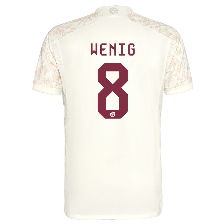 Kids  Marcel Wenig #8 Off White Third Jersey 2023/24 T-Shirt