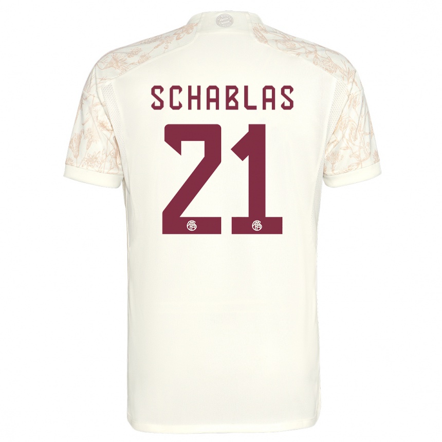 Kids  Matteo Schablas #21 Off White Third Jersey 2023/24 T-Shirt